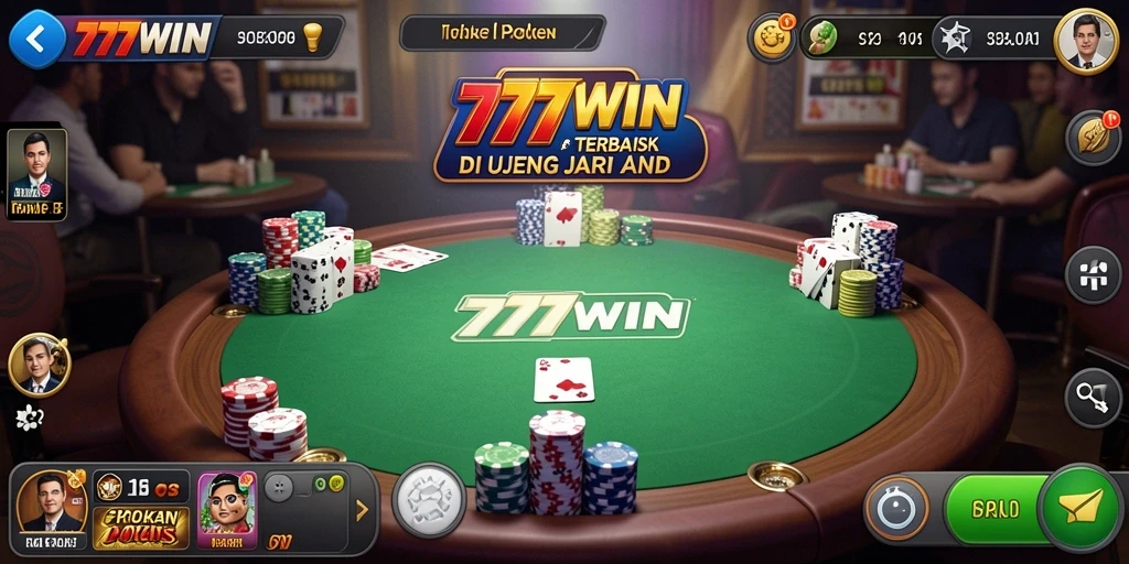 Gameplay seru Poker di 777WIN dengan pemain aktif.