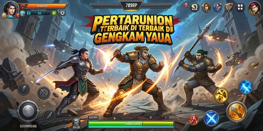Gameplay seru dalam pertarungan karakter terbaik.