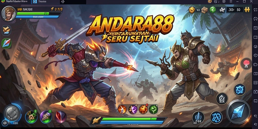 Tampilan pertarungan seru dalam ANDARA88 yang memukau.