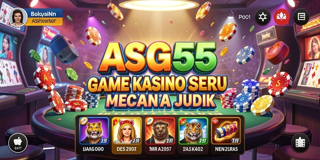 Tampilan menarik dan mendebarkan pada gameplay Kasino ASG55.