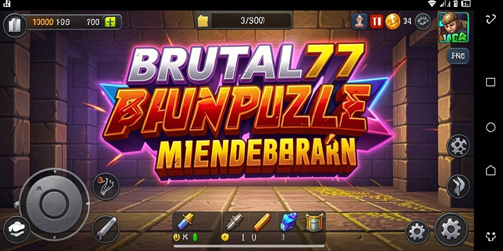 Tampilan gameplay menarik dari BRUTAL77 yang menampilkan tantangan Puzzle.