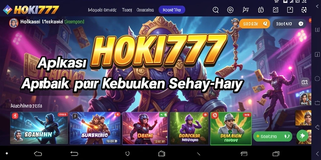 Tampilan antarmuka HOKI777 yang ramah pengguna dan informatif.