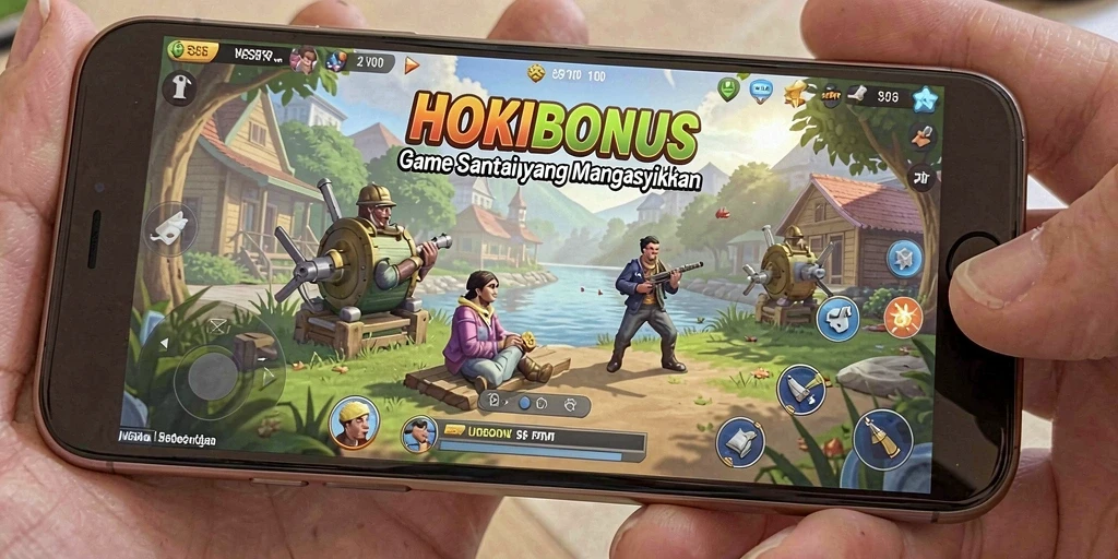 Tampilan gameplay seru HOKIBONUS dalam suasana yang ceria.
