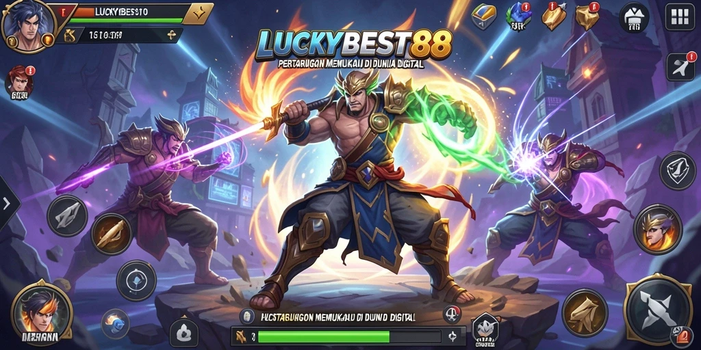 Tampilan gameplay LUCKYBEST88 yang mendebarkan saat pertarungan.