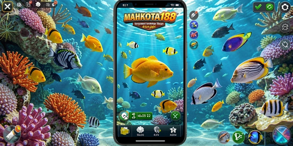 Gameplay seru Tembak Ikan di MAHKOTA188 yang penuh aksi.