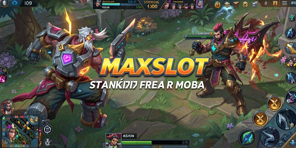 Tampilan gameplay seru dari game MOBA MAXSLOT.