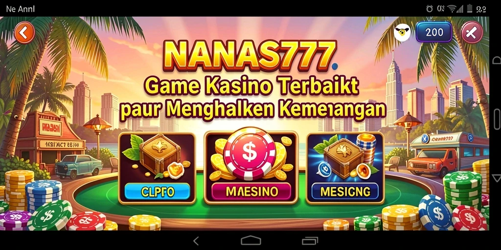 Screenshot NANAS777 menampilkan gameplay Kasino yang mendebarkan.