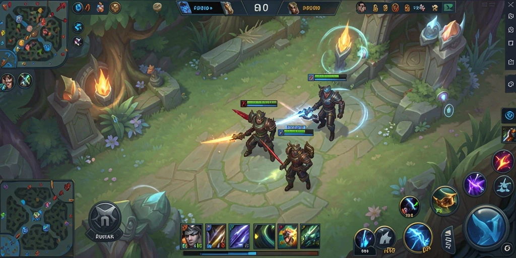 Screenshot gameplay PP444 menampilkan pertarungan sengit antara para hero.