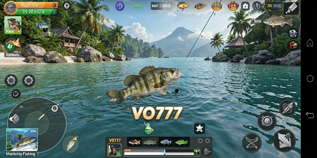 Tampilan gameplay VO777 dengan aksi memancing yang seru dan menantang.