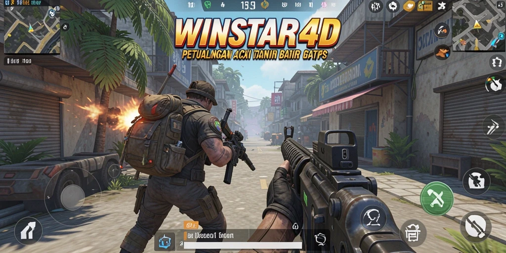 Tampilan gameplay seru dalam WINSTAR4D bersama karakter beraksi.