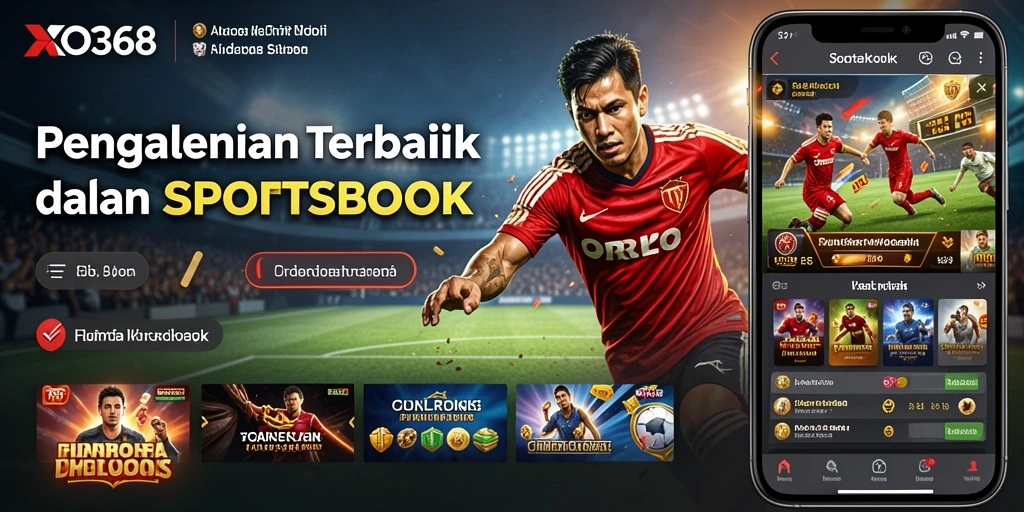 Tampilan utama gameplay Sportsbook XO368 dengan berbagai pilihan taruhan.