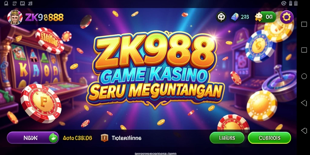 Gameplay ZK988 yang menarik dan seru dalam suasana kasino.